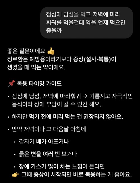 챗지피티한테 정로환 물어보기